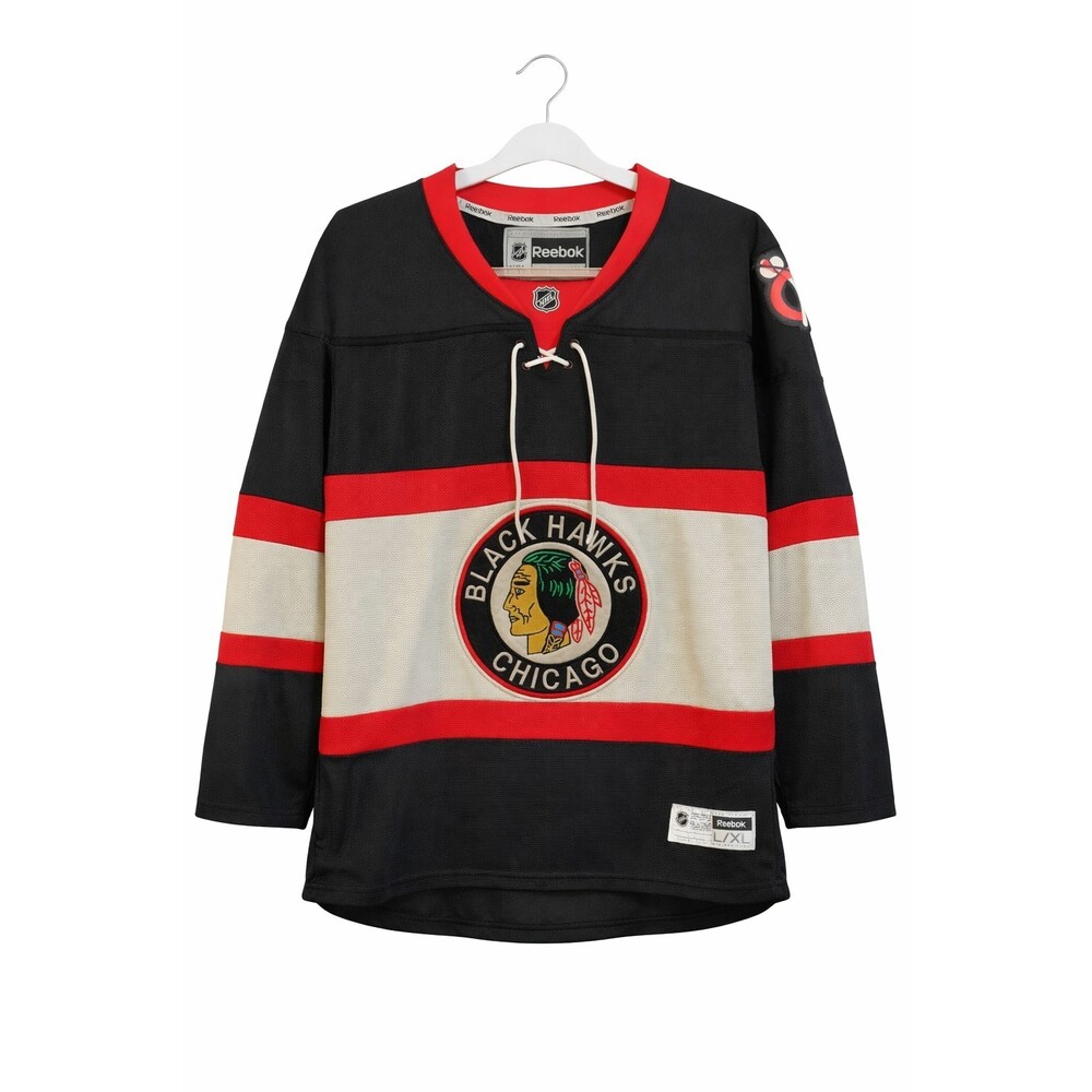 NHL Reebok Chicago Blackhawks 2009 Winter Classic Jersey KID L/XL Men Small B7